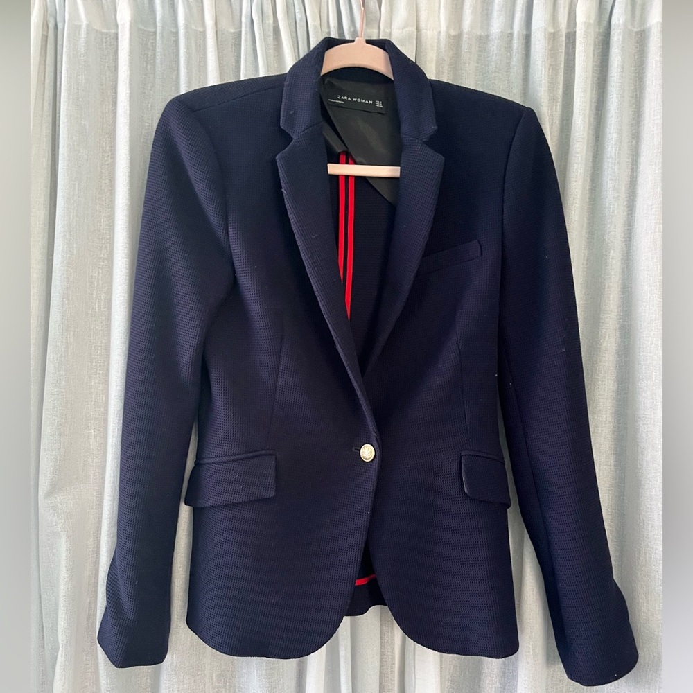 Zara Navy Blue Women's Blazer
